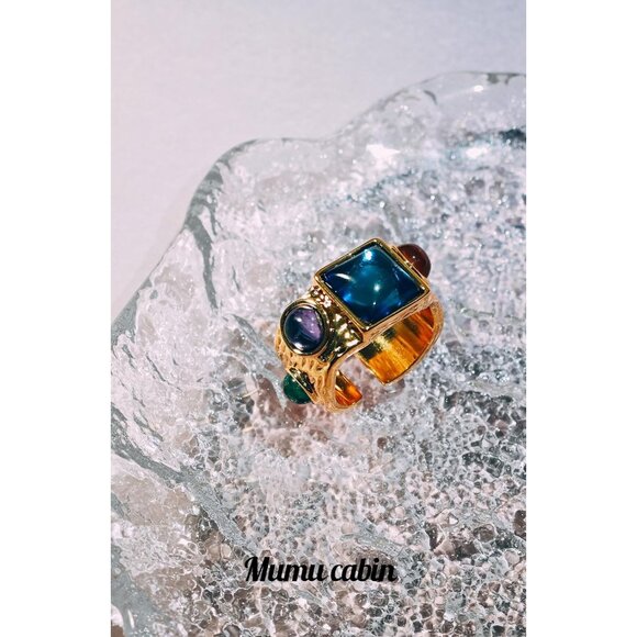 Women Dainty Statement Soar Ring Big Freshwater Pearl Hypoallergenic Look Luxury - Picture 5 of 5